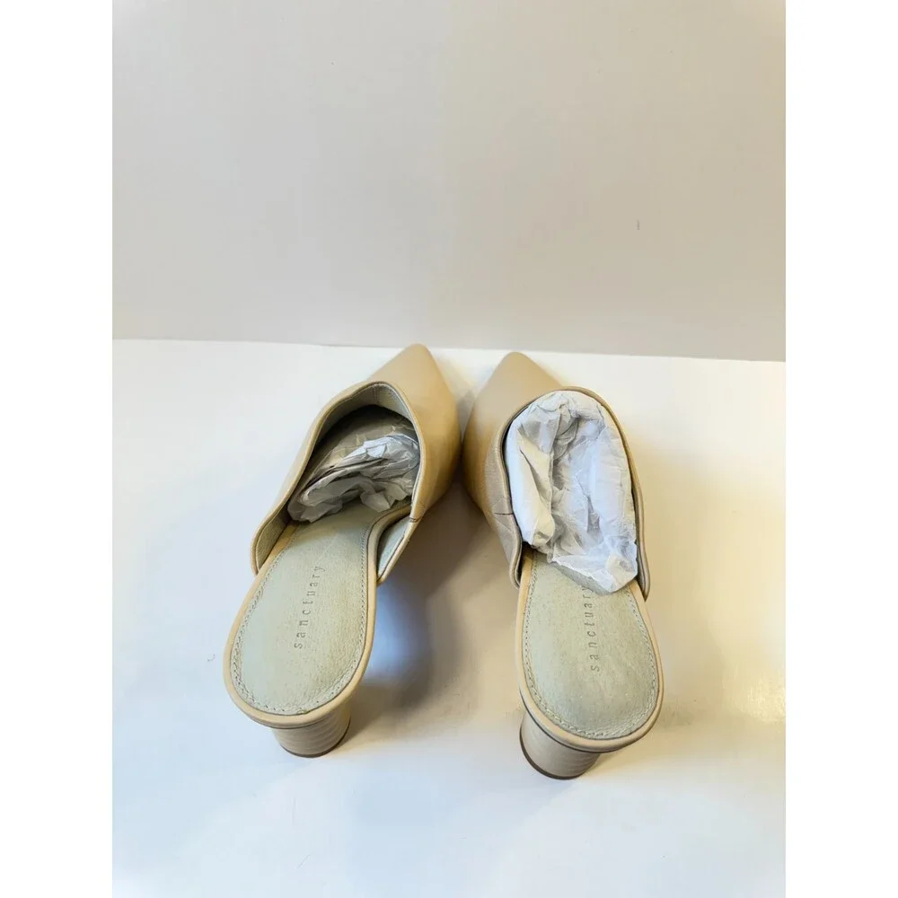Santuary Womens Heels Tan Mule Block Heel US 11